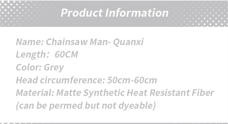 Uwowo Chainsaw Man Cosplay Wig Quanxi Wig Long Hair - Uwowo Cosplay