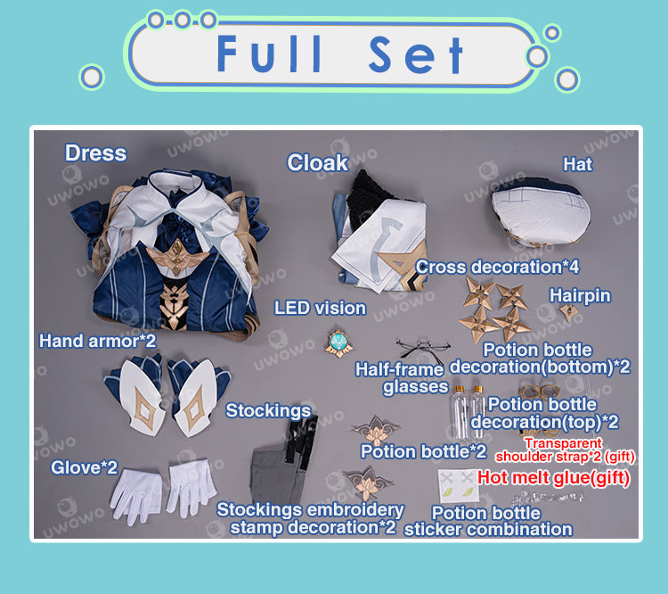 Uwowo Genshin Impact Sucrose Anemo Mondstadt Female Cosplay Costume - Uwowo Cosplay