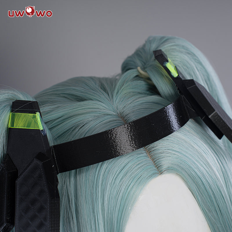【Pre-sale】Uwowo Anime Cyberpunk: Edgerunners Cosplay Rebecca Cosplay Wig Light Blue Hair With Ponytail - Uwowo Cosplay