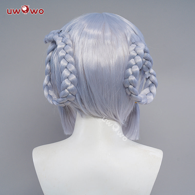 Uwowo Genshin Impact Ayaka Fontaine Springbloom Missive Dress New Skin Outfit Cosplay Wig