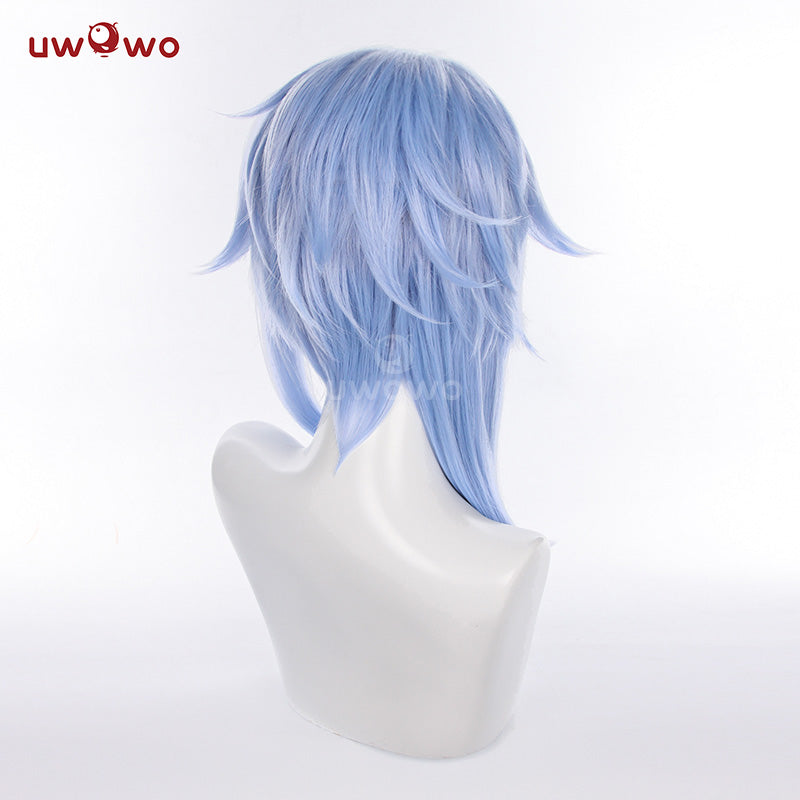 【Pre-sale】Uwowo Genshin Impact Kamisato Ayato Male Cosplay Inazuma Costume Wig 45CM Blue Wig - Uwowo Cosplay