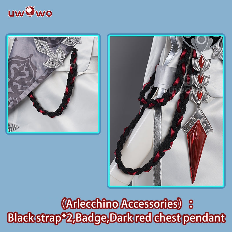 【Pre-sale】Uwowo Genshin Impact Fatui Cosplay Arlecchino Cosplay Harbingers The Knave Snezhnaya Cosplay Costume - Uwowo Cosplay