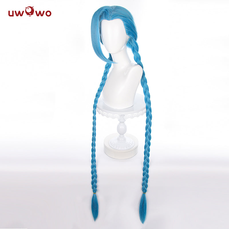 【Pre-sale】Uwowo Game League of Legends LOL Arcane Jinx Cosplay Wig Jinx wig Long Blue Hair - Uwowo Cosplay
