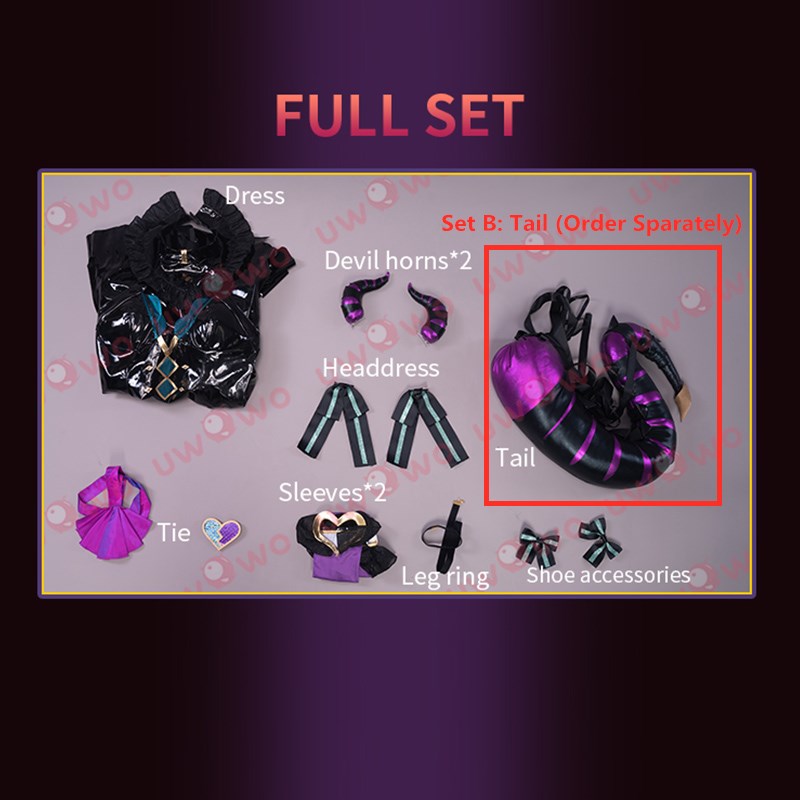 Uwowo Vocaloid Hatsunee Miku Little Devil Cute Dress Halloween Cosplay Costume - Uwowo Cosplay