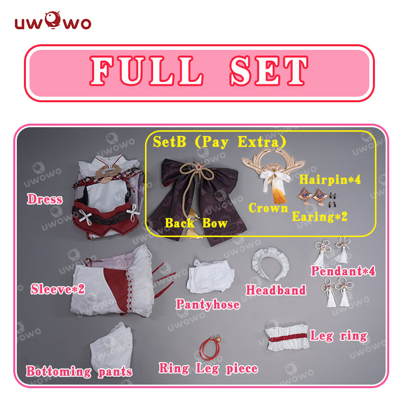Exclusive Uwowo Genshin Impact Fanart Yae Miko Maid Dress Cosplay Costume - Uwowo Cosplay