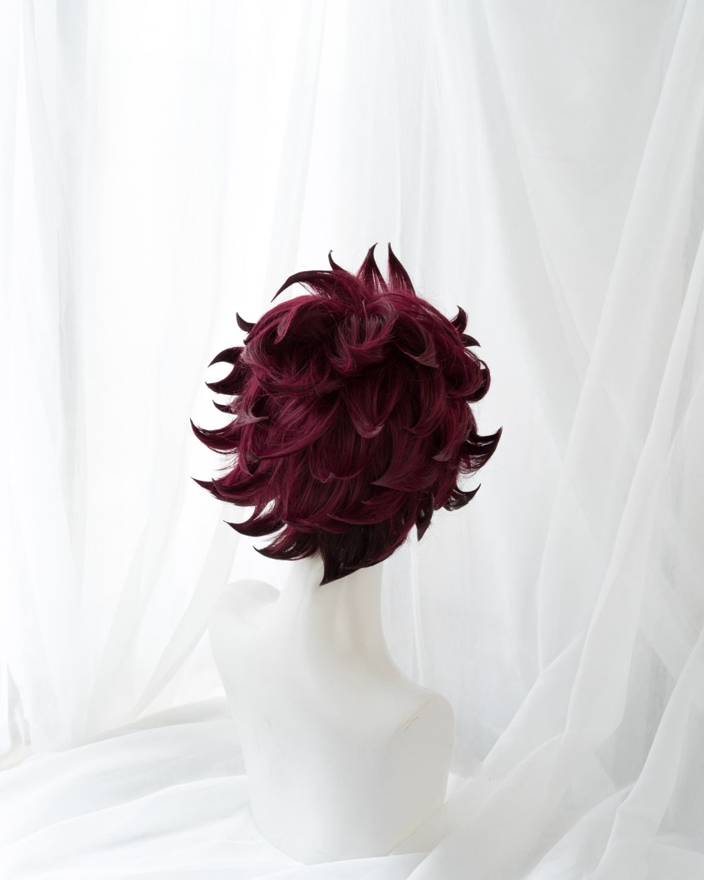 Uwowo Demon Slayer: Kimetsu no Yaiba Kamado Tanjiro Cosplay Wig Demon Slaying Corps Uniform Wig 25cm Short Wine Red Wig - Uwowo Cosplay