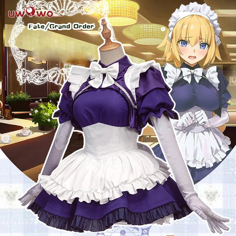 [Last Batch]【In Stock】UWOWO Anime Fate/Grand Order FGO Jeanne D'Arc Maid Dress Cosplay Costume