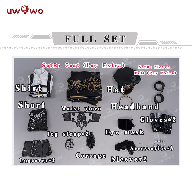 Uwowo×DISHWASHER1910 Nier: Automata 2B Officer Uniform Sexy Fanart Cosplay Costume - Uwowo Cosplay