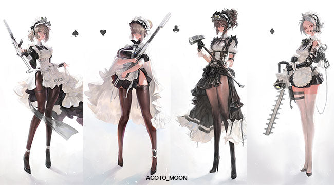 【Costume Introduction】Uwowo Combat Maid Spade/Heart/Club/Diamond Costume Details