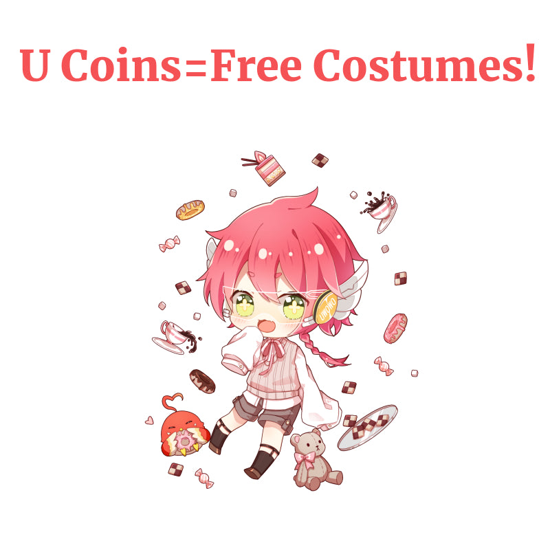 Good news! You can now use the U Coins to redeem the free costumes!