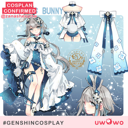 【Clearance】[Last Batch] Exclusive Uwowo Genshin Impact Fanart Guizhong Cute Bunny Suit Cosplay Costume