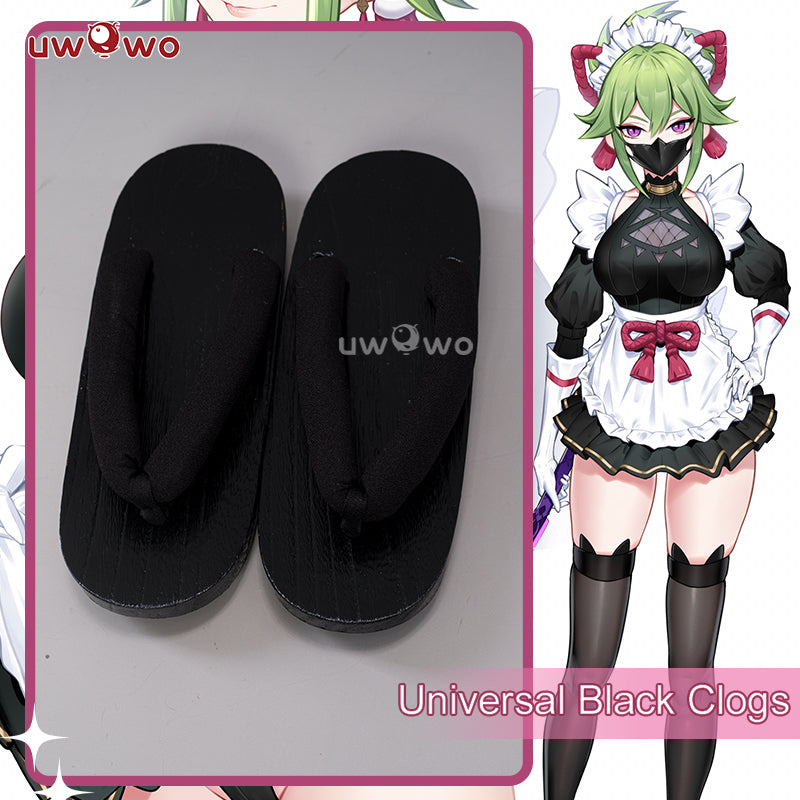 Uwowo Genshin Impact Fanart Kuki Shinobu Maid Cosplay Shoes Clogs
