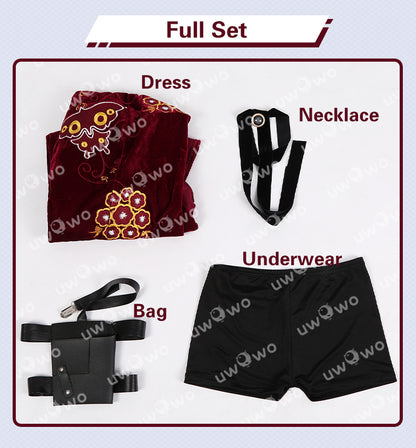 Uwowo Collab Series: Game Ada Velvet Qipao Chinese Dress Cosplay Costume