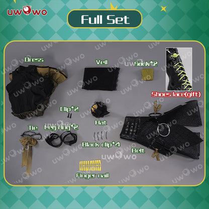 【Clearance Sale】【In Stock】Uwowo V Singer Rascal Collab Witch Gothic Halloween Cosplay Costume