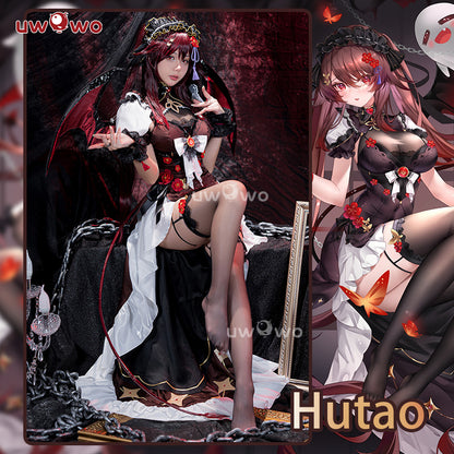 【Clearance Sale】[Last Batch]【In Stock】Uwowo Genshin Impact Fanart Hutao Succubus Hutao Halloween Cosplay Costume