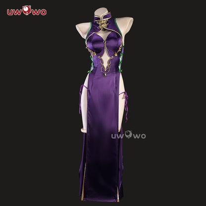 INSTOCK-Uwowo Code Geass: C.C. CC Purple Cheongsam Cosplay Costume