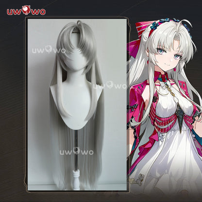 Uwowo Game Wuthering Waves WuWa Carlotta Cosplay Long Grey Hair