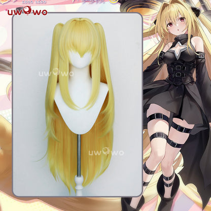 Uwowo Azur Lane x To Love Ru Golden Darkness Cosplay Wig Long Yellow Hair