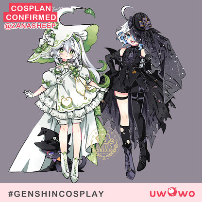 【Clearance Sale】[Last Batch]【In Stock】Exclusive Uwowo Genshin Impact Fanart Nahida Little Witch Halloween Cosplay Costume