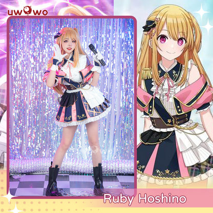 [Last Batch]【In Stock】Uwowo Anime Oshi no Ko Ruby Hoshino Military Lolita Idol Stage Performance The Idol Master Cosplay Costume