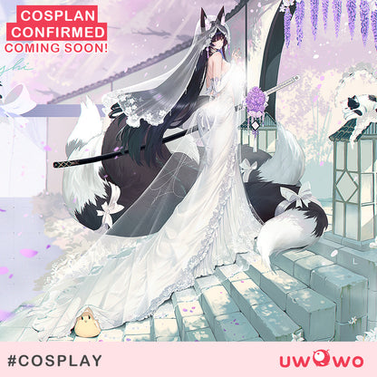 INSTOCK-Uwowo Azur Lane Musashi Oath Dress 'Purest Wisteria' Bride Cosplay Costume