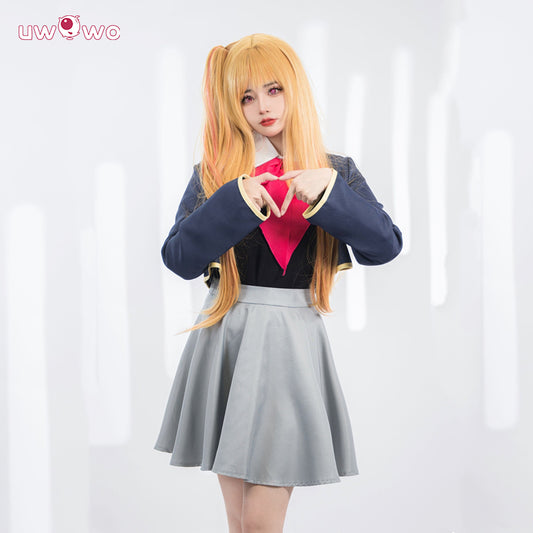Uwowo Collab Series: Anime Oshi no Ko Cosplay Ruby Hoshino Cosplay Arima Kana Costume School Uniform Dress