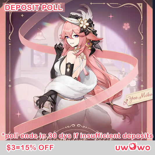 Uwowo Deposit Poll - Genshin Impact Fanart Yae Miko Gown Resplendent Feast Cosplay Costume