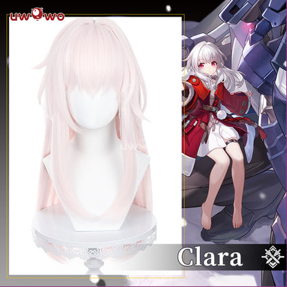 Uwowo Honkai: Star Rail Clara Cosplay Wig Long Lingt Pink Hair