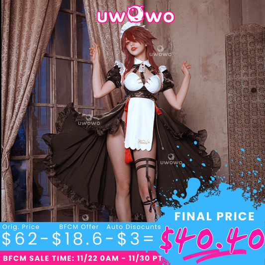 [Special Discount]【In Stock】Exclusive Uwowo Game Genshin Impact Fanart Maid Ver Rosaria Maid Cosplay Costume