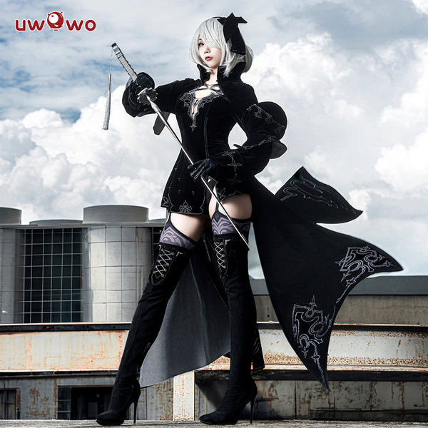 Uwowo Collab Series: Nier Automata Black 2B/A2 Bunnysuit Cosplay Costume S-XL main image 0