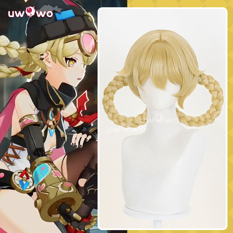 Uwowo Genshin Impact Jahoda Cosplay Wig Middle Green Hair