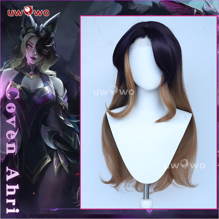 Uwowo Game League of Legends Coven Ahri Cosplay Wig 75cm Purple linen Hair