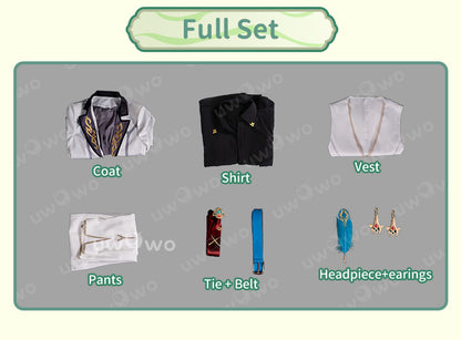 【Pre-sale】Uwowo Collab Series: Game Genshin Impact Kaveh White Suit Men Cosplay Costume