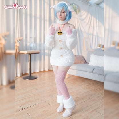 Uwowo Collab Series:Re:Zero Lost in Memories Rem Furry Sheep Cosplay Costume