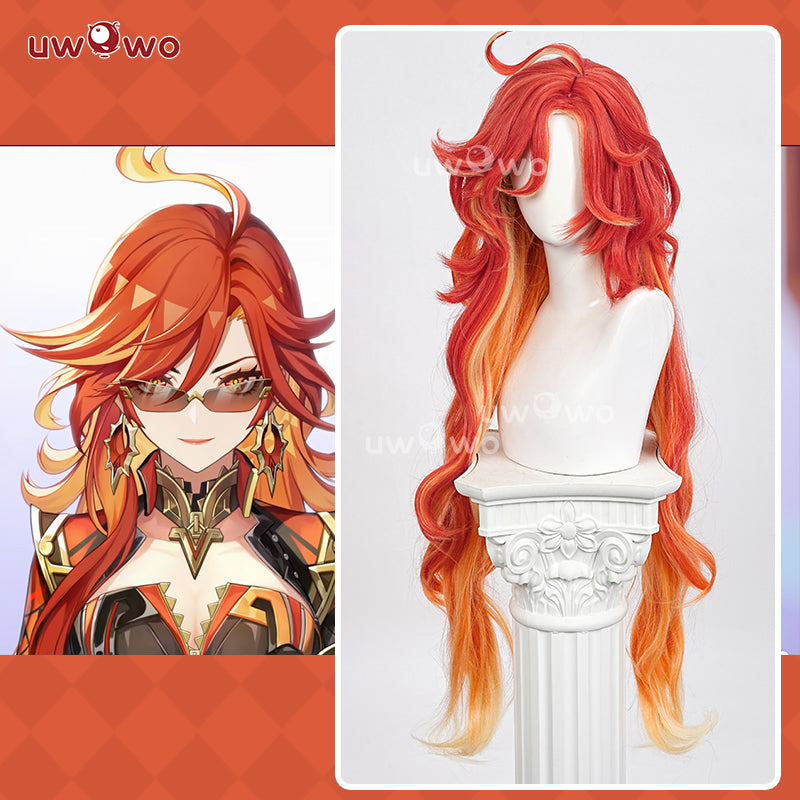 【Pre-sale】Uwowo Genshin Impact Mavuika Pyro Archon Natlan Cosplay Wig Long Hair