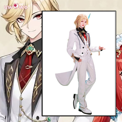 【Pre-sale】Uwowo Collab Series: Game Genshin Impact Kaveh White Suit Men Cosplay Costume