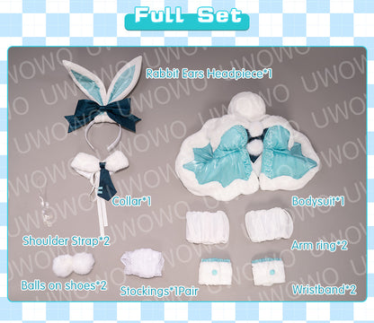 【In Stock】Uwowo Plus Size V Singer Cute Furry Bunnysuit Christmas Cosplay Costume