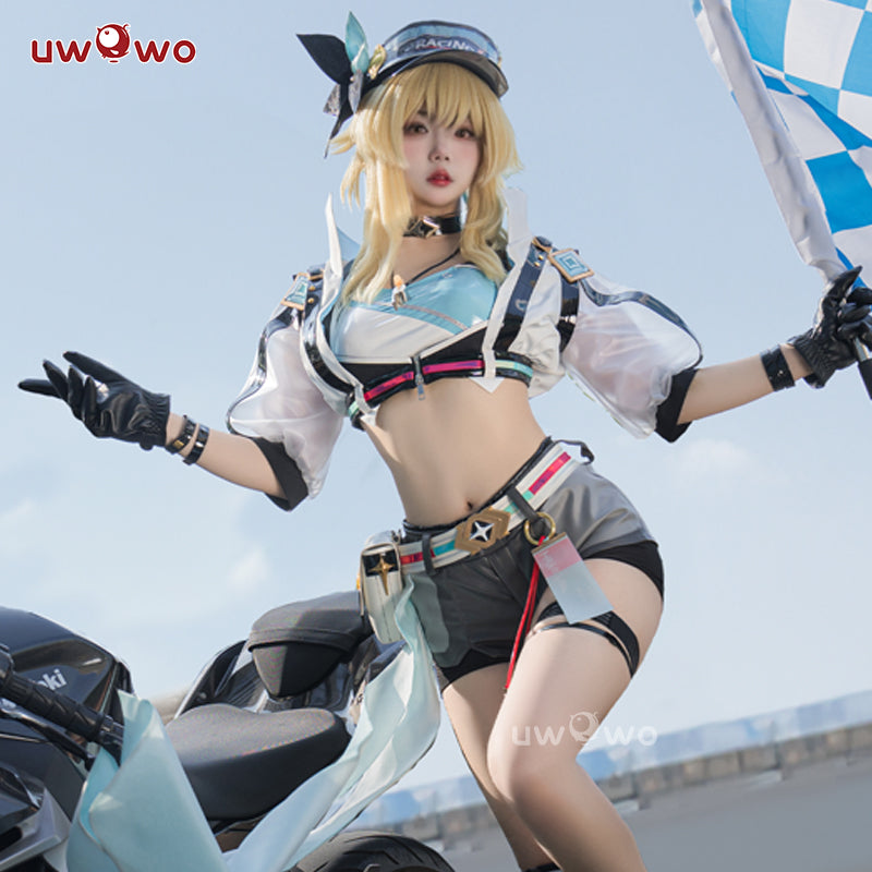 [Last Batch]【In Stock】Uwowo Genshin Impact Fanart Racing Lumine Traveler Casual Outfit Cosplay Costume