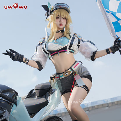 【Clearance Sale】[Last Batch]【In Stock】Uwowo Genshin Impact Fanart Racing Lumine Traveler Casual Outfit Cosplay Costume