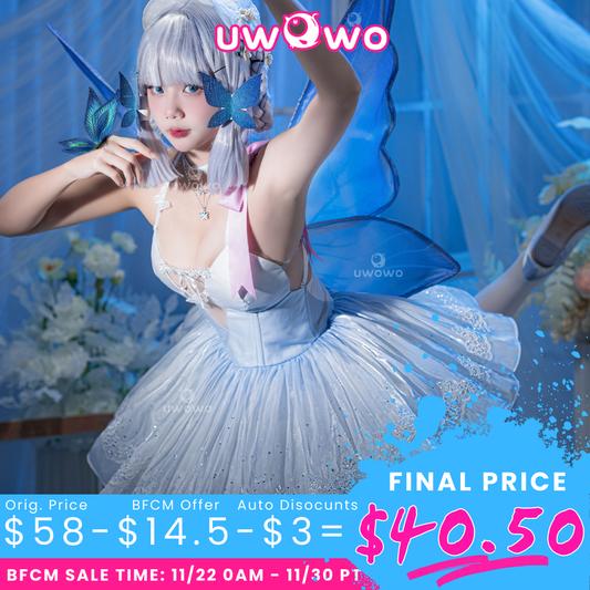 [Special Discount] [Last Batch] 【In Stock】Uwowo Genshin Impact Fanart Ayaka Ballet Dress Cosplay Costume