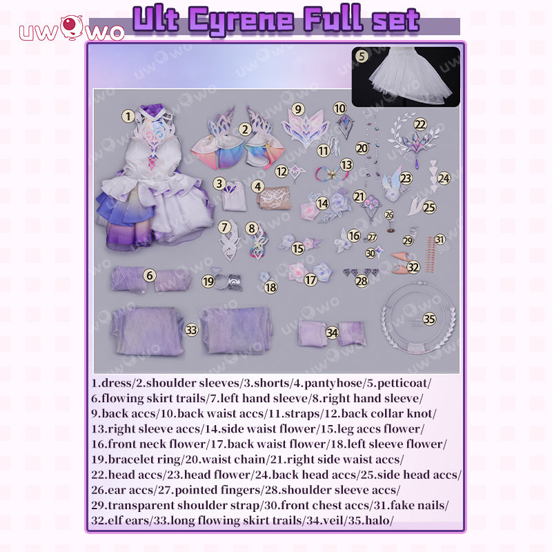 Uwowo Collab Series: Honkai Star Rail Upgrade Cyrene Cosplay Costume S-2XL