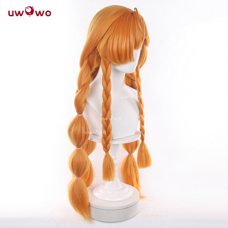 Uwowo Game Wuthering Waves Sigrika WuWa Cosplay Wig Long Orange Hair