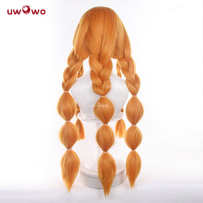 Uwowo Game Wuthering Waves Sigrika WuWa Cosplay Wig Long Orange Hair