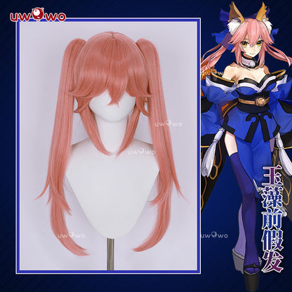 Uwowo Game Fate/Grand Order FGO Tamamo no Mae Stage 1 Cosplay Wig Long Brown Hair