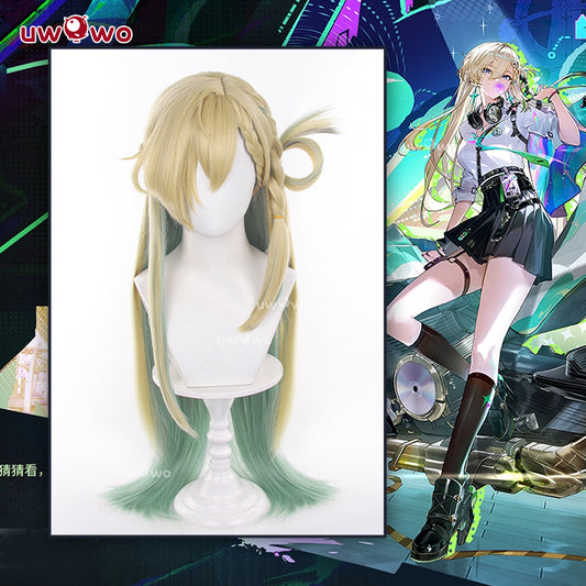 Uwowo Game Wuthering Waves Sigrika WuWa Cosplay Wig Long Orange Hair