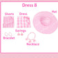 【Pre-sale】Uwowo Collab Series: Barbie Movie Pink Dress Cosplay Costume Two Styles