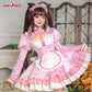 【In Stock】Uwowo Game Nekopara vol.4 Chocola Maid Dress Cosplay Costume Cute Pink Dress