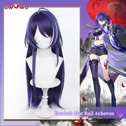 【Pre-sale】Uwowo Honkai Star Rail Acheron Cosplay Wig Long Blue Hair