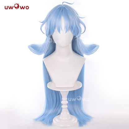 Uwowo Wuthering Waves QingXiao Cosplay Wig Long Blue Hair