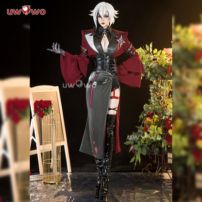 INSTOCK S-3XL Uwowo Genshin Impact Fanart Arlecchino The Knave Music Concert Cosplay Costume